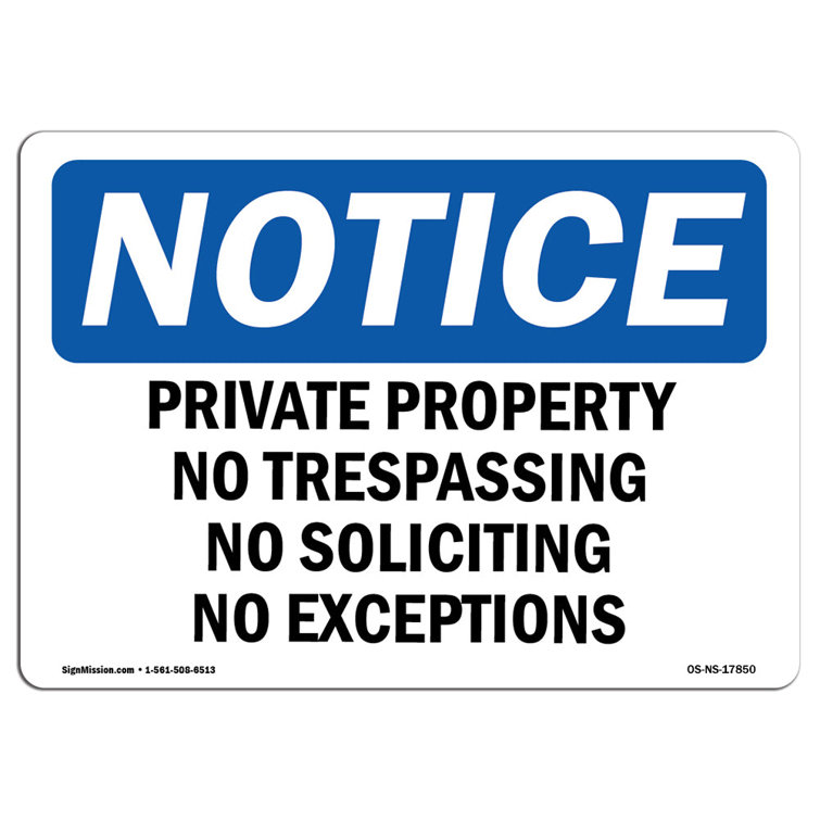„No Trespassing“-Schild Aus Aluminium – Schmetterlingsform Mit Pfahl